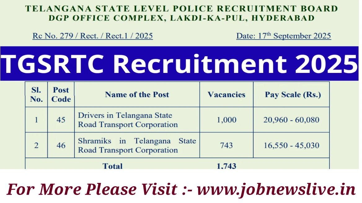 TGSRTC Recruitment 2025